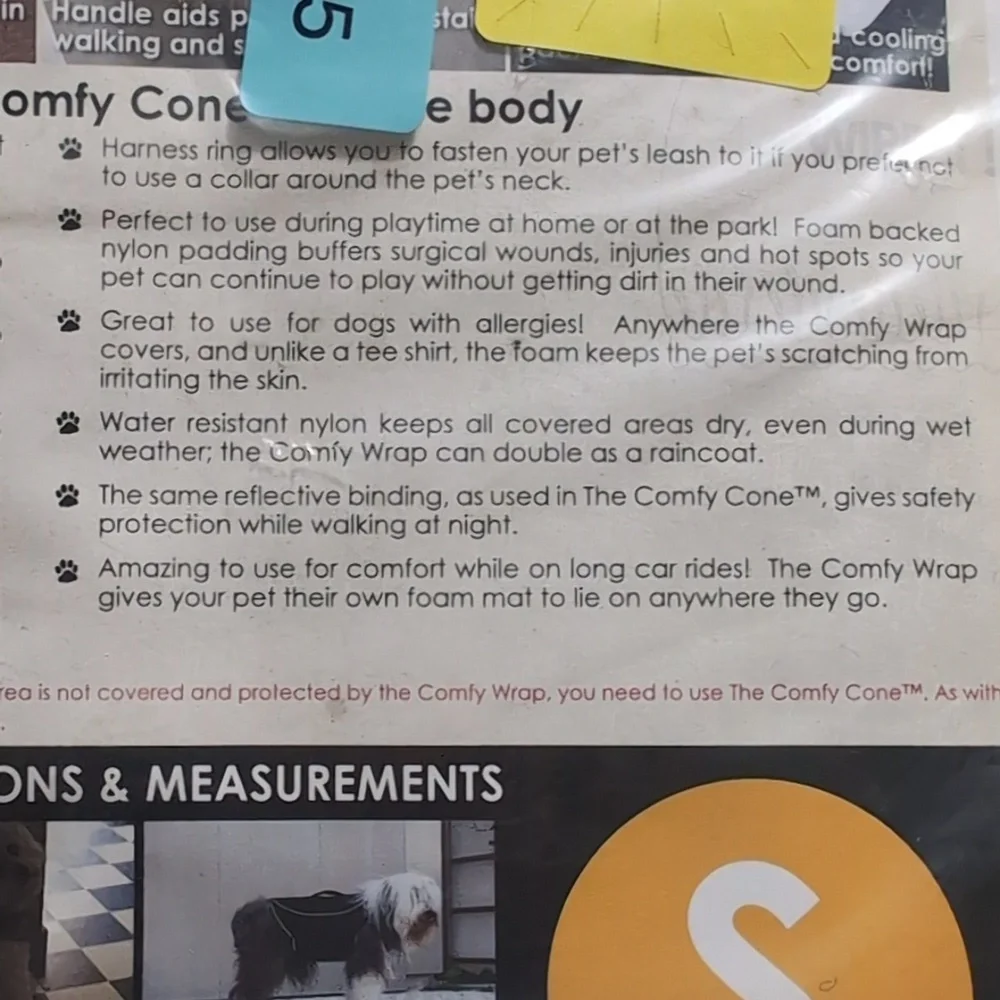NWT ALL Four Paws The Comfy Wrap Non-Compression Recovery Torso Wrap Small.